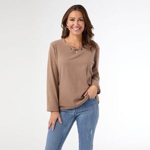 Soft Brushed V-Neck Top